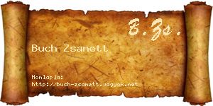 Buch Zsanett névjegykártya
